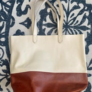 Nisolo Lori Tote Colorblock Rosewood/Bone